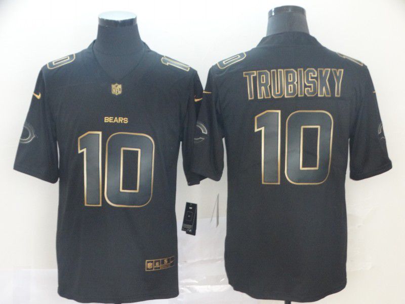 Men Chicago Bears #10 Trubisky Nike Vapor Limited Black Golden NFL Jerseys->tampa bay buccaneers->NFL Jersey